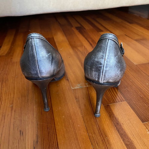 Tsakiris Mallas leather pumps used, size 40, gray