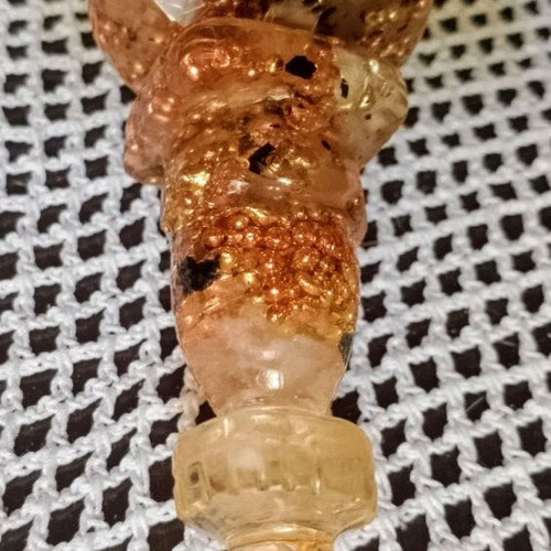 Therapeutic orgonite like new, Stoupa pagoda with copper and tourmaline