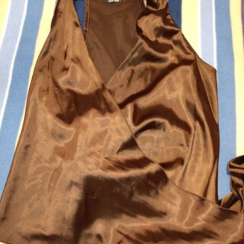 Gianni Rodini satin set brown skirt and blouse new
