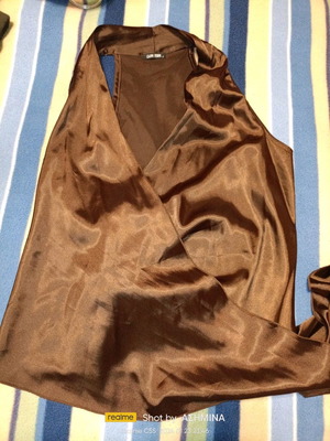 Gianni Rodini satin set brown skirt and blouse new