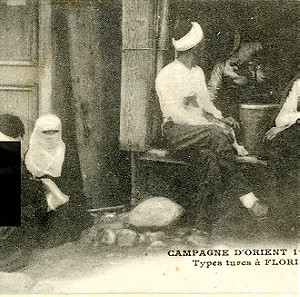 Καρτ ποστάλ Φλώρινας (1918) Τύποι Τούρκων της Φλώρινας (γαλλική έκδοση) - Types turcs a Florina