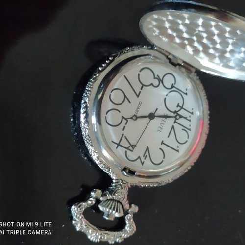 STEVEL pocket watch Quartz like new, silver