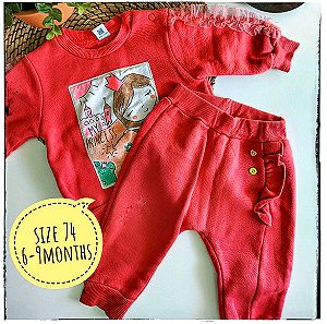 ΣΕΤ Βρεφικό No. 74 6 - 9 months/μηνών φούτερ μπλούζα παντελονι φόρμα [ Μωρό Μωρουδιακο baby ]