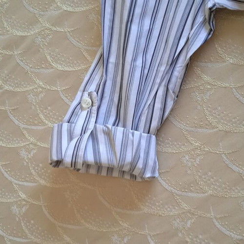Long shirt Paranoia white and gray like new, cotton, size M