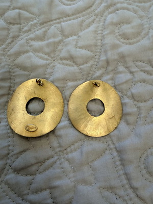 Gold plated earrings