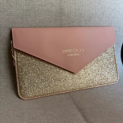 Jimmy Choo clutch bag new, pink and gold