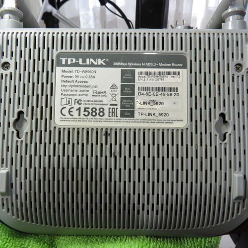 TP-Link TD-W8960N Wireless Modem Router 300Mbps used