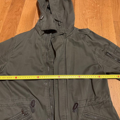 Americanino fall jacket with hood, like new, khaki color, size L
