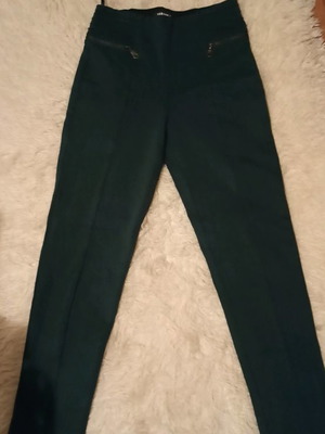 Women's leggings pants used, dark green, size medium/large