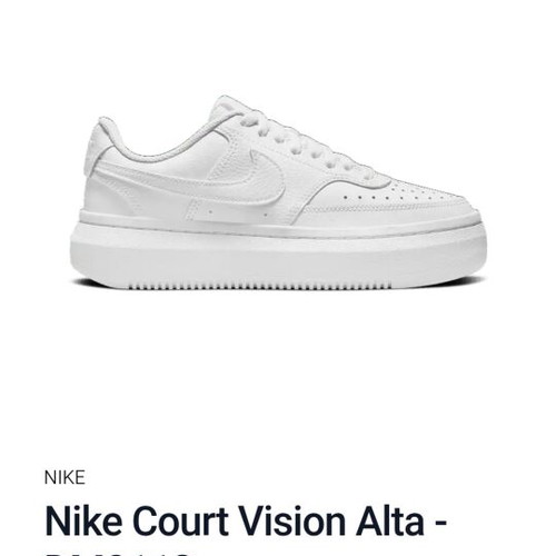 Nike Court Vision Alta DM0113-100 sneakers size 39 like new, white