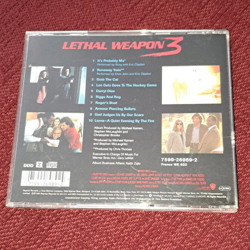 Soundtrack CD Lethal Weapon 3 new, pop