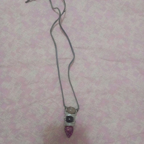 Necklace with real energy stones like new