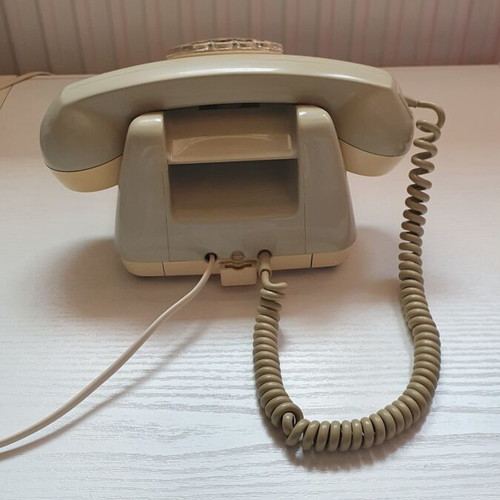 Siemens vintage rotary dial landline phone used, 1970s design