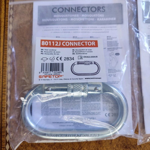 Safety Hooks 19 mm Screw Carabiner Pack of 2 New