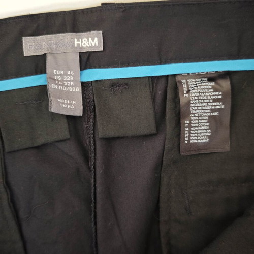 H&M men's pants, size M, beige and dark blue, set of three