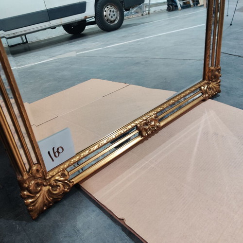 Large luxury wall mirror in baroque style used, ornate frame