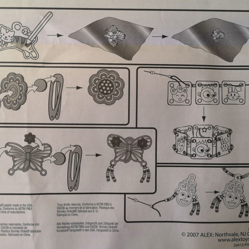 Shrinky Dinks Jewelry Making Kit new from Alex Toys