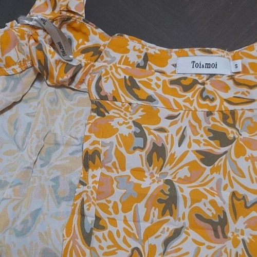 Toi&Moi yellow summer mini skirt new