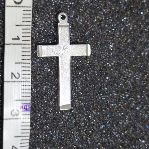 Silver Cross Pendant 950 with Embossed Star like new