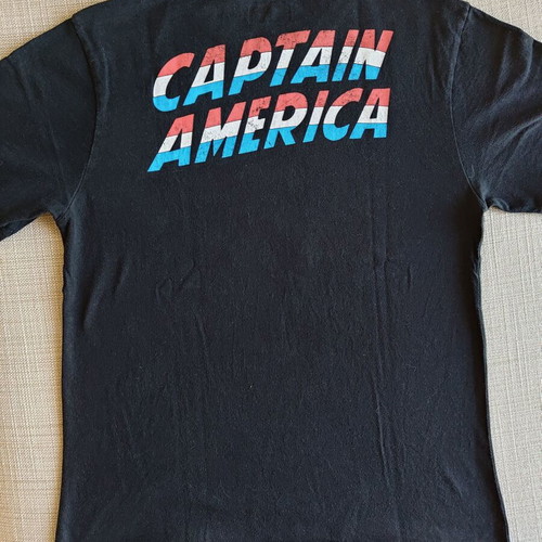 T shirt Captain America size S used, black Zara