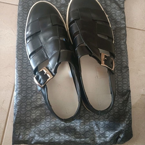 Philippe Lang leather men's shoes used, size 43, black