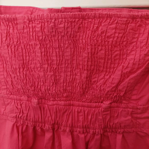 Strapless coral dress used, size Medium 28