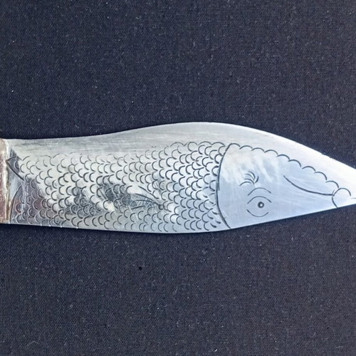 Hunting knife used, fish-shaped, 26.5 cm