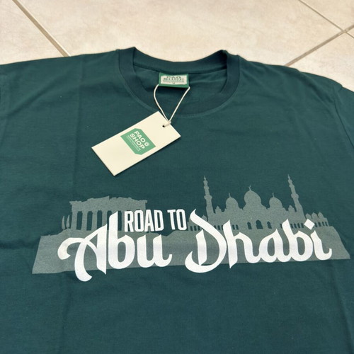 Panathinaikos BC Road to Abu Dhabi T-Shirt new, size M, 7 stars