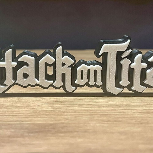 Attack on Titan anime logo new 3D print