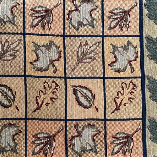 Ριχτάρι φθινοπωρινά φύλλα καινούργιο 165x250cm, σενίλ καρώ Nature