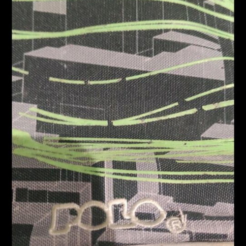 Polo backpack used, black and green, spacious with laptop sleeve