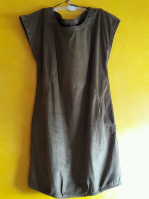 Suede brown dress medium new