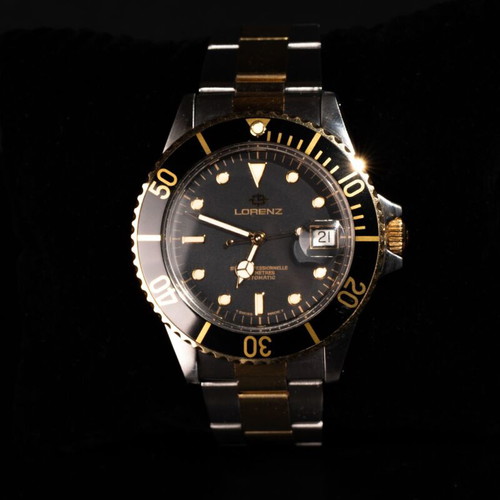 Lorenz Submariner 14733 used vintage watch with brown dial