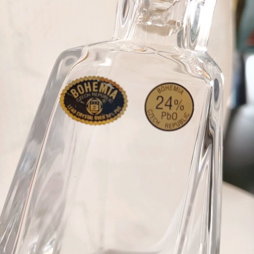Bohemia Crystal Decanter 24% PBO with Stopper new
