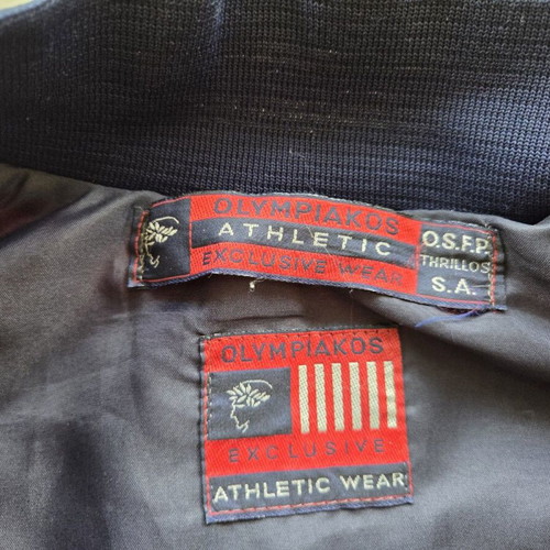 Olympiacos Bomber Flight Jacket used, red, authentic