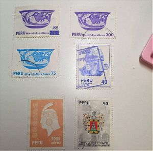 6 γραμματόσημα Περού 1978-1981