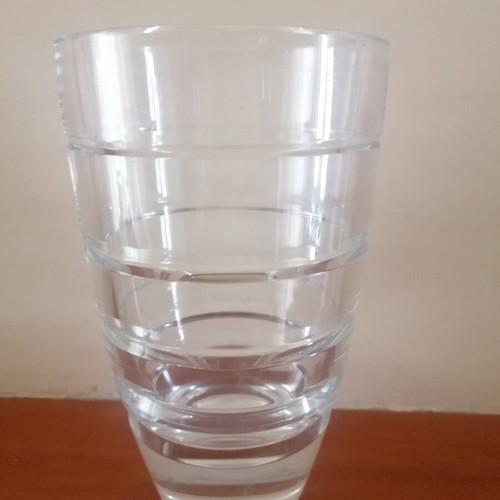 Crystal vase J.G. Durand used, simple and elegant