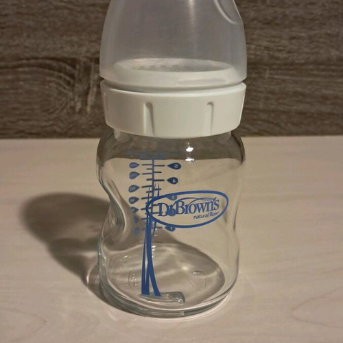 Dr Brown's glass baby bottle like new without nipple