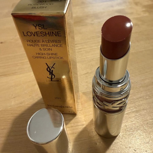 YSL Loveshine Wet Shine Lipstick 201 Rosewood Blush