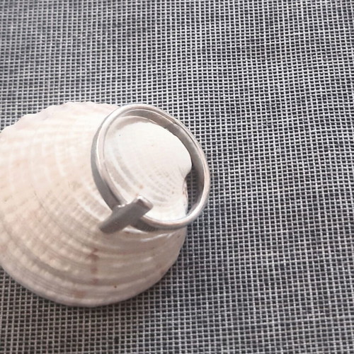 925 Silver Ring with Small Cross Handmade New