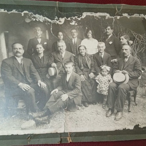 Thick cardboard photo 1920, worn