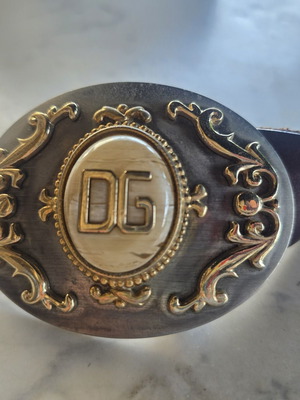 Dolce & Gabbana vintage leather men's belt, brown
