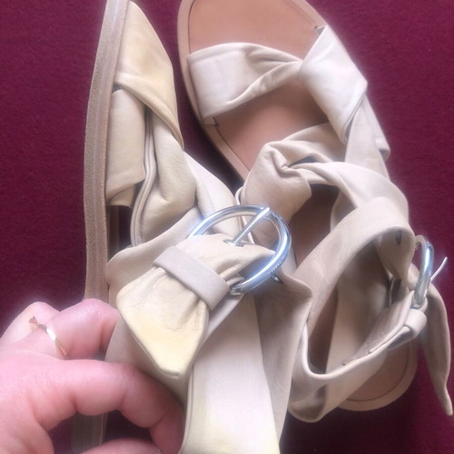 Allsaints leather sandals used, size 36, beige