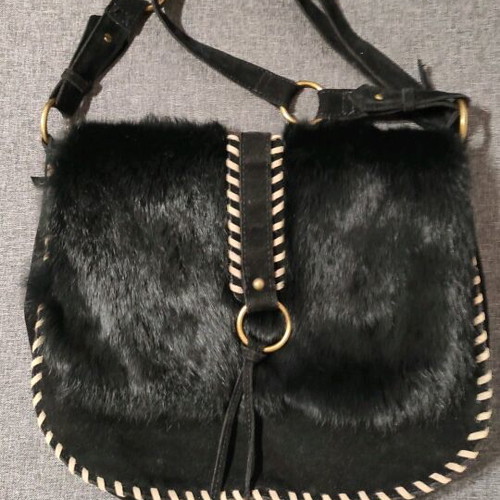 Fur bag black like new, winter style