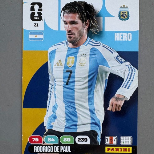 Rodrigo De Paul FIFA World Cup 2026 Adrenalyn card like new
