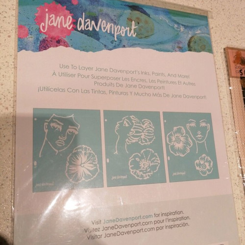 Stamp, stensil and paint set used