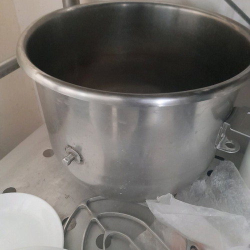 Pastry mixer used with bowl, wire, hook, and whisk attachments