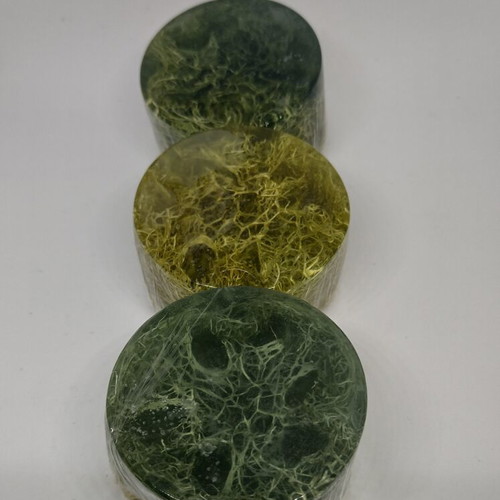 Handmade glycerin soaps with natural loofah, set of 3