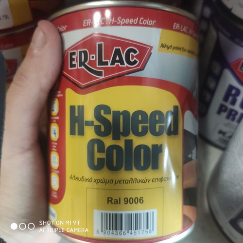 ER-LAC H Speed varnish 0.75lt silver RAL 9006 new