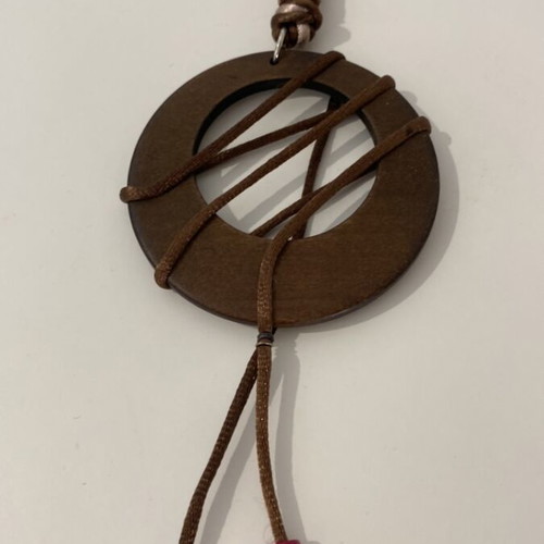 Handmade wooden necklace like new